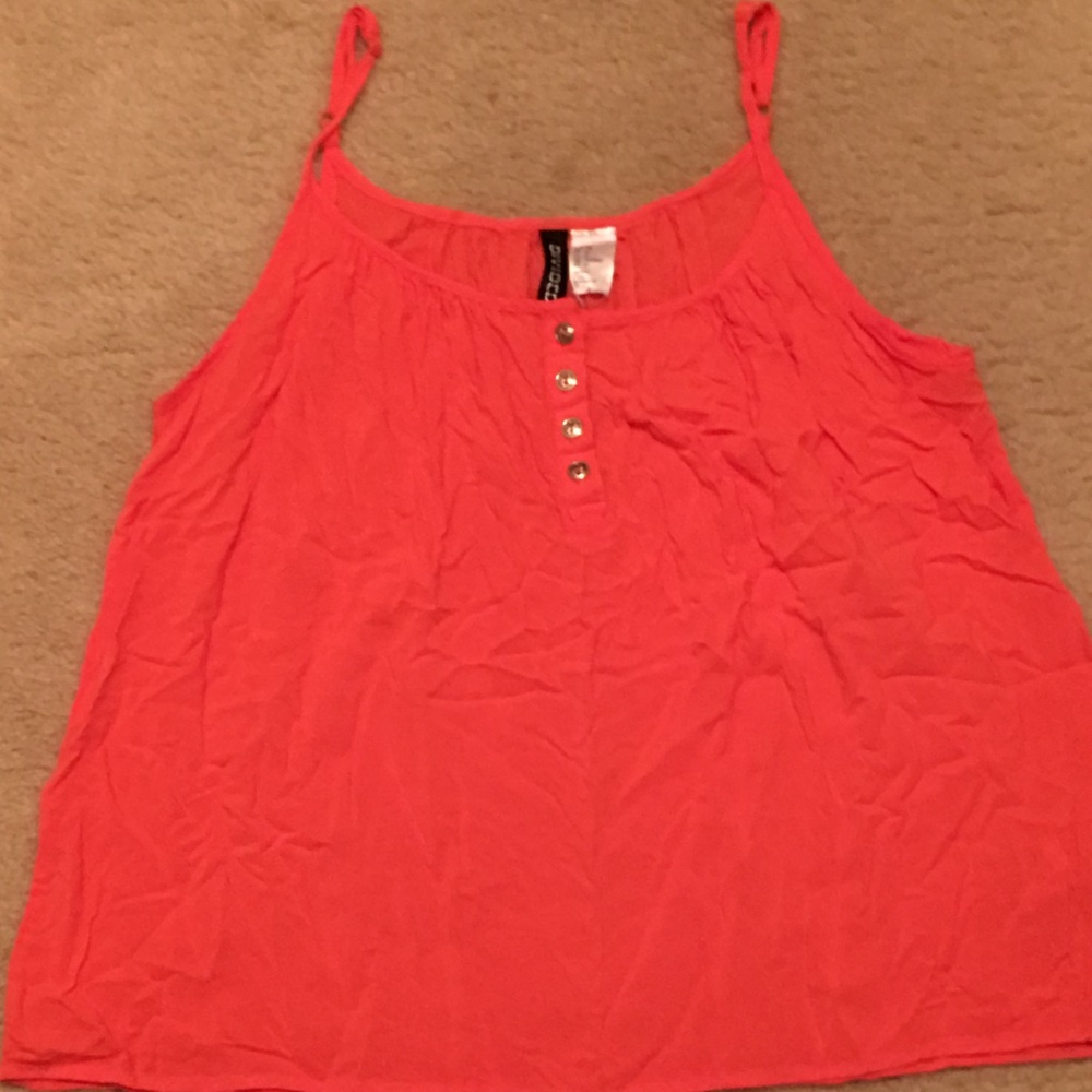 (Women) Orange flowy tank top from H&M